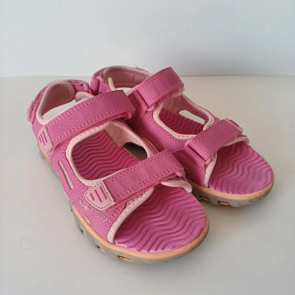 George Girls Pink Velcro Summer Sandals Size 1
